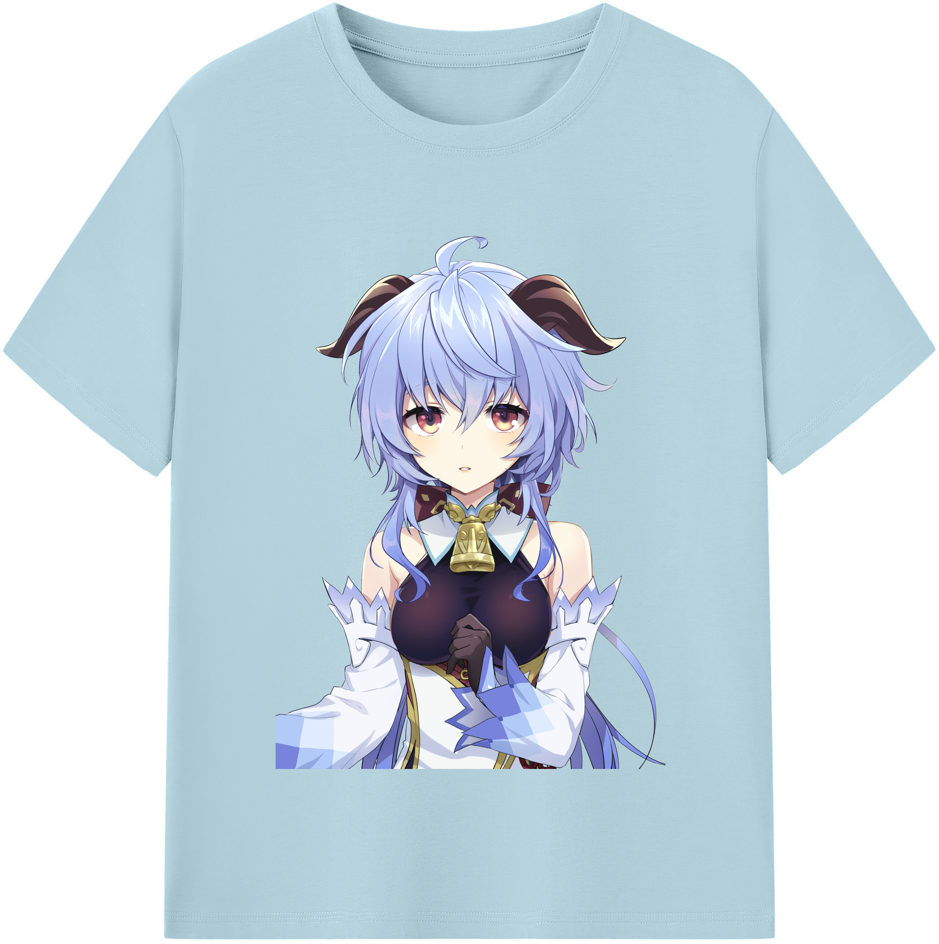 げんし神 甘雨 かんう genshin Ganyu 綿100％半袖Tシャツ（フロントプリント）